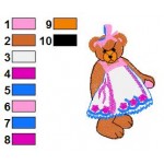 Teddy Bear 52 Embroidery Design